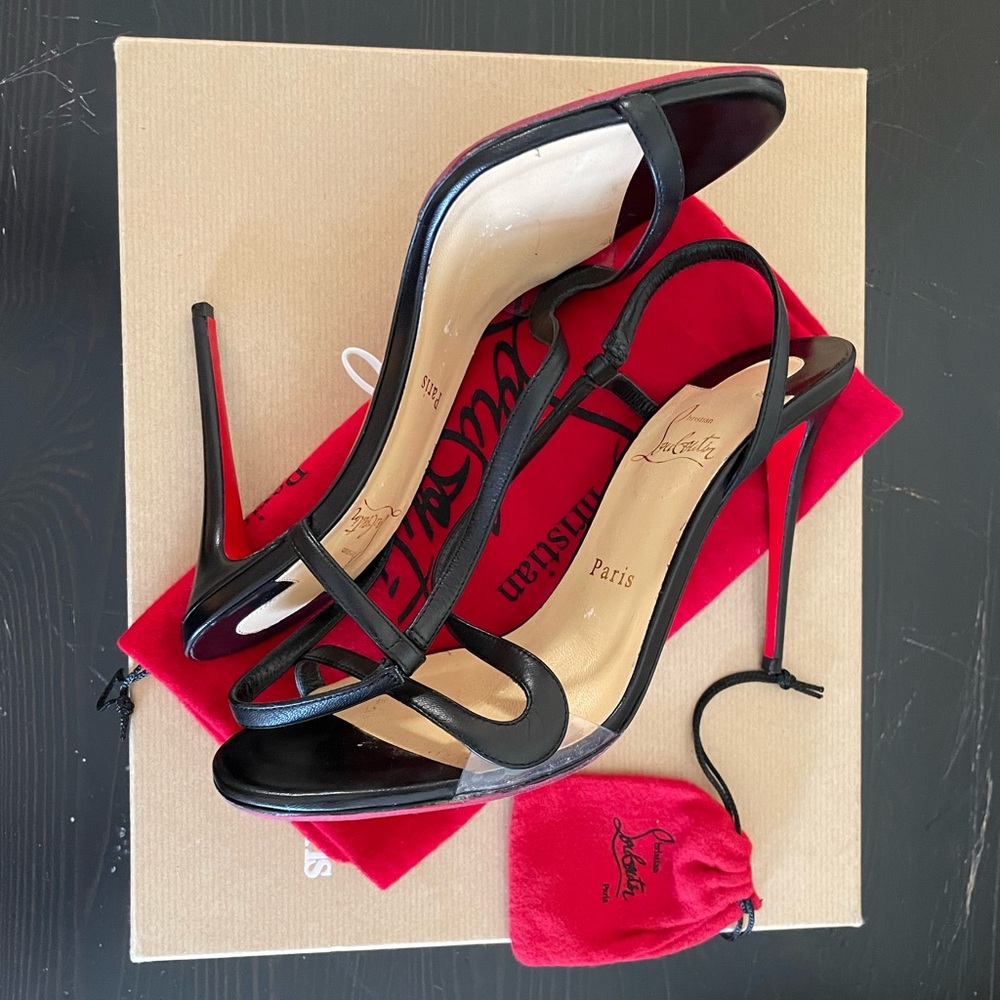 Christian Louboutin Rosalie 100 KID, Black, Size 39